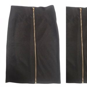 Zipper pencil skirt
